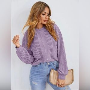 Brand new pearl detail rob knit tee